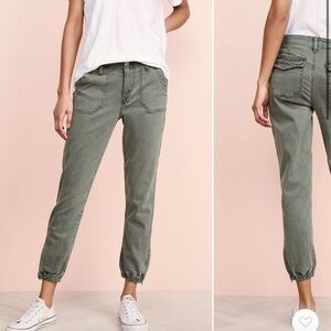 PAIGE Jeans Mayslie Womens Joggers in Vintage Ivy Green Size 27